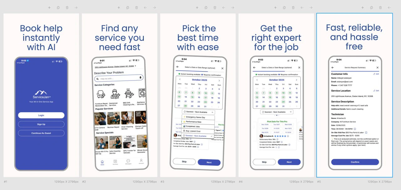 screenshot of ServiceJan Field Service Management